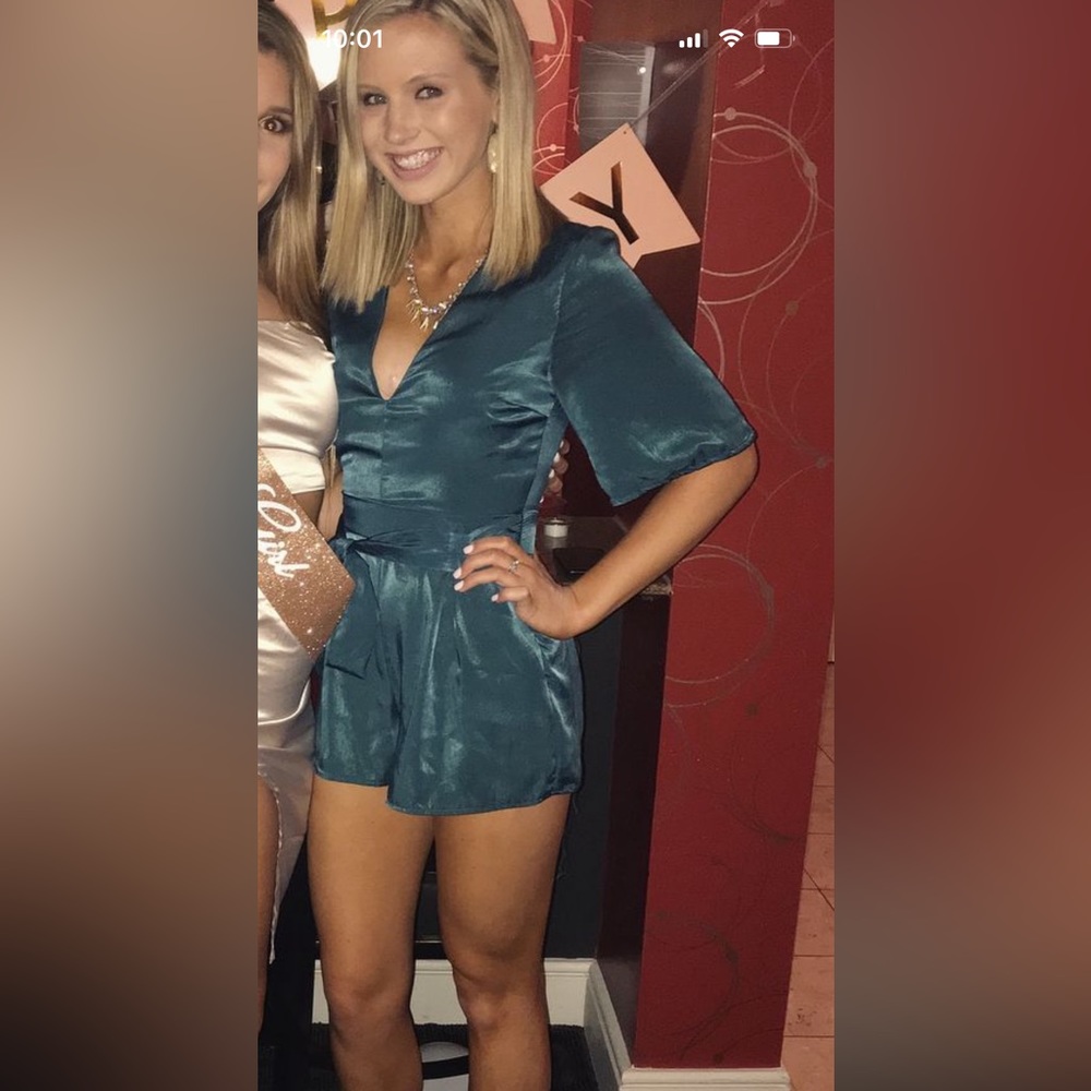 Green/blue romper
